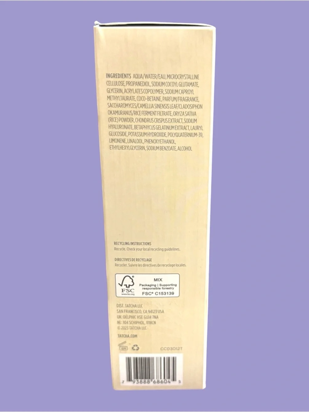 Tatcha The Rice Wash Skin-Softening Cream Cleanser 120ml / 4.0 fl oz Sealed NIB - Picture 7 of 8